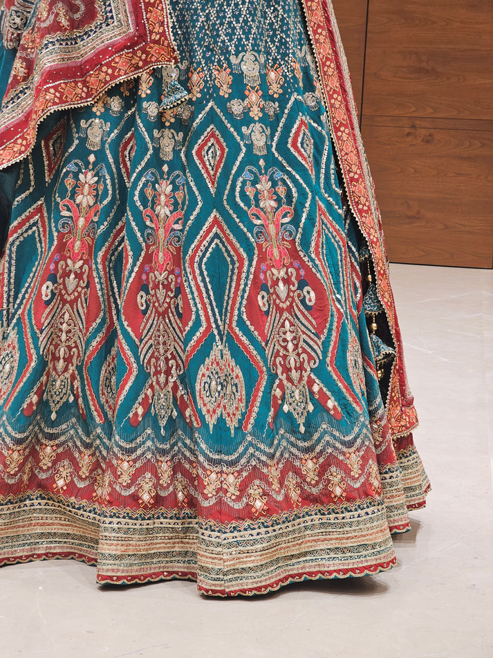 Sequinze India Bridal Lehenga Blue — gallery image